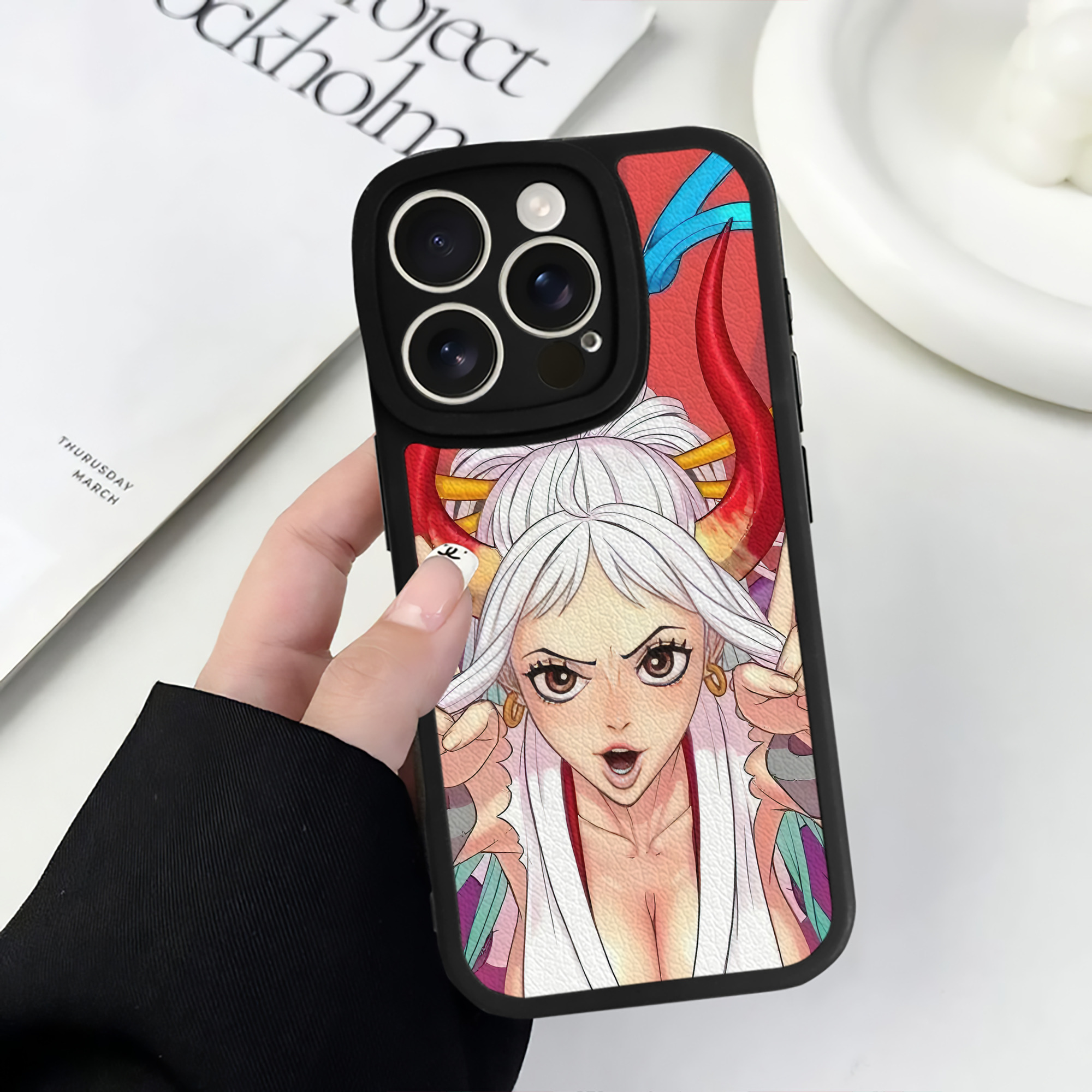 （画像用） ワンピース ONE PIECE 【iPhone 16シリーズ対応】シリコンスマホケース（レザー調） 材質：シリコン